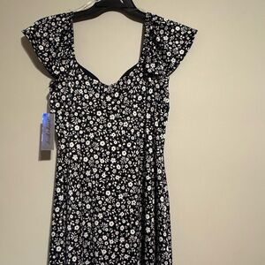 Derek Heart Black and White Floral Mini Dress